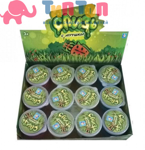 Лизун 1 TOY "Мелкие пакости.Слизь с фигуркой насекомого" 90г Т59105 