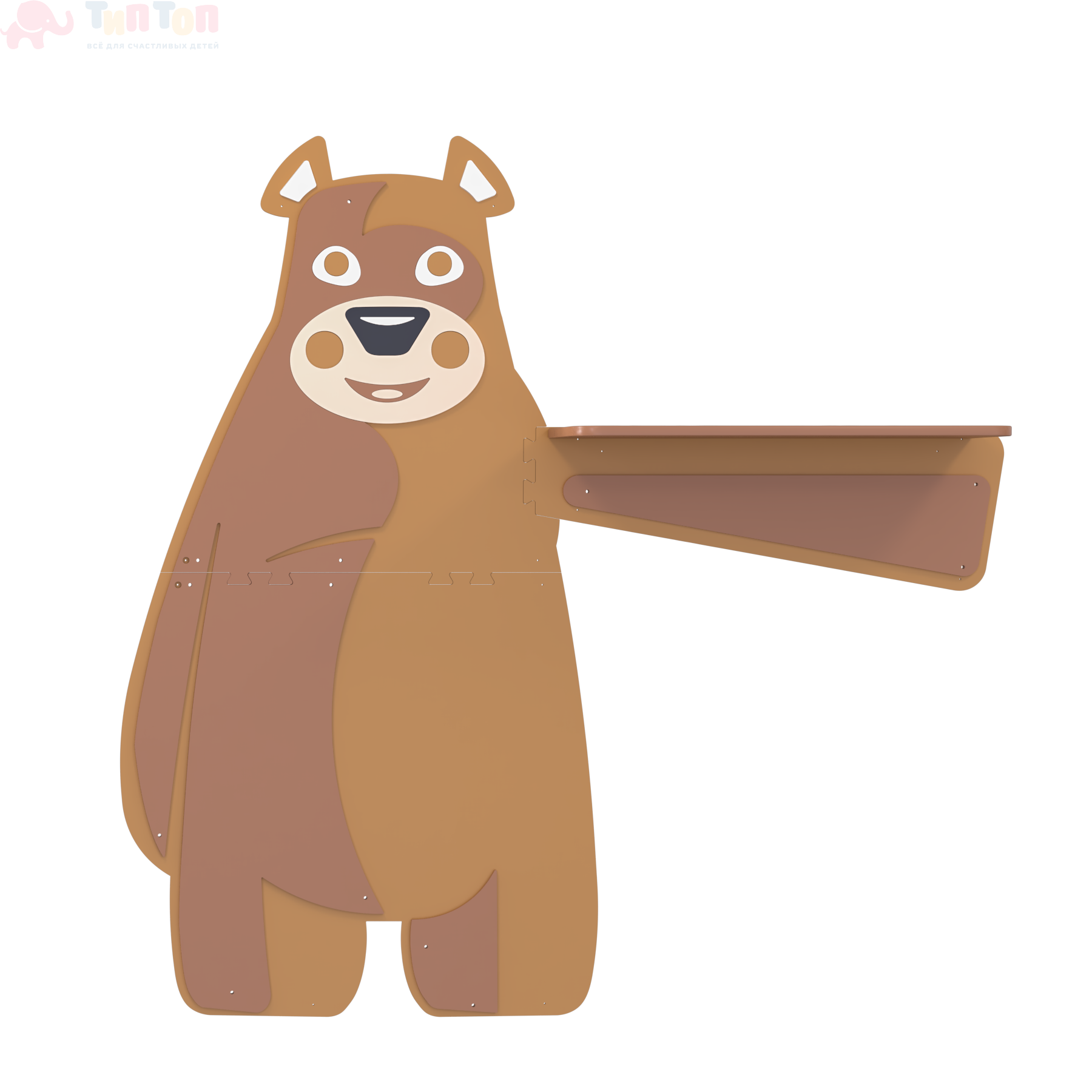 Элемент входной панели мишка с полкой