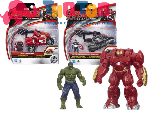 Мини-фигурка Avengers (Мстители) Мини-вселенная Делюкс, набор из 2-х фигурок 6 см. B0448 HASBRO