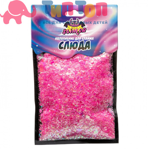 Наполнение для слайма "Слюда" Ярко-розовая SSS30-30 ТМ" Slimer"