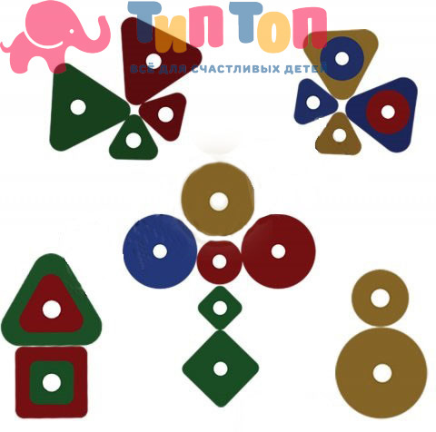Игровой Набор геометрических фигур (серия игр на математическом планшете)  Оксва