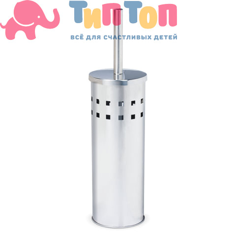 Ерш для унитаза ЛАЙМА, с подставкой, нержавеющая сталь, зеркальный, 601616