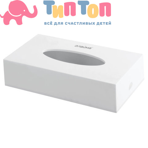 Диспенсер для косметических салфеток ЛАЙМА, настольный/настенный, пластиковый, белый, 605392