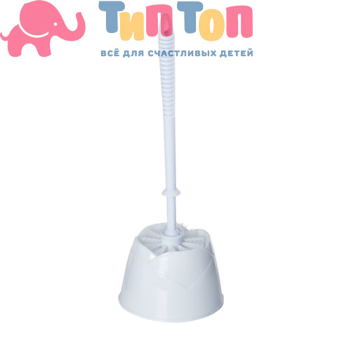 Ерш для унитаза ЛЮБАША, с подставкой, пластик, белый, 603627