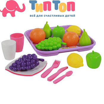 набор с посудкой и подносом-46970