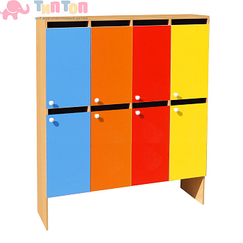 Шкаф ДВУХЪЯРУСНЫЙ ШНД-6 (ЛДСП) 8 секций