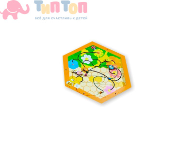 58136_Бизиборд «Пчелиные соты» модуль №3