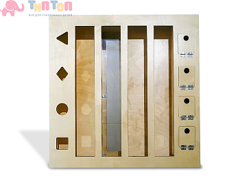 48394_Настенный модуль с объемными телами и зеркалом «Сортер»