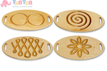 48074_Набор панелей-лабиринтов (Кольца, Серпантин, Воронка, Цветочек)