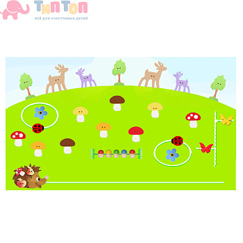 Панель БИЗИБОРД модель 9 грибная полянка