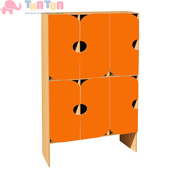 Шкаф ДВУХЪЯРУСНЫЙ ШНД-7 (ЛДСП) 6 секций