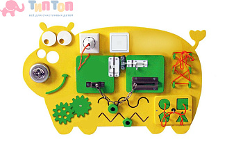 50332_Бизиборд «Желтый бегемот»