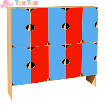 Шкаф ДВУХЪЯРУСНЫЙ ШНД-7 (ЛДСП) 10 секций