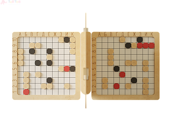 Настенная логическая игра _Морской Бой_ с перегородкой и магнитами