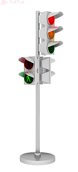 Светофор светодиодный Четырехсторонний перекресток мобильный