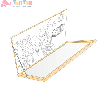 58146_Настенный модуль с откидной рамой «Многоразовая раскраска» (150x75)_1