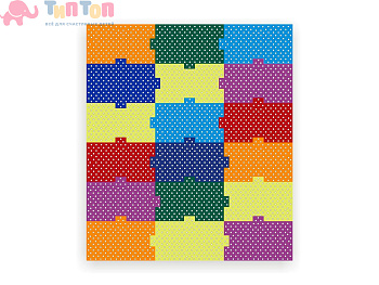 53800_Настенная панель «Мега пазлы» (18 штук)