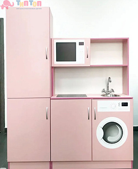 32106_Кухня детская с холодильником «Фантазия» розовая_1