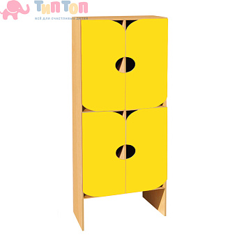 Шкаф ДВУХЪЯРУСНЫЙ ШНД-7 (ЛДСП) 4 секции