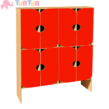 Шкаф ДВУХЪЯРУСНЫЙ ШНД-7 (ЛДСП) 8 секций